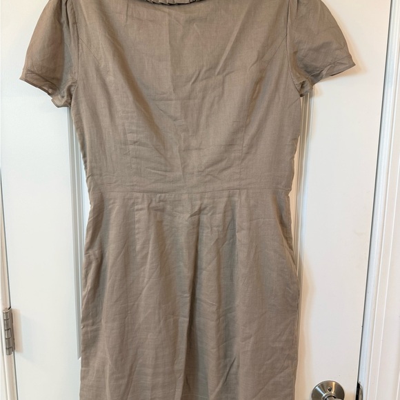 BCBGeneration Taupe Ruffled Midi Dress - Picture 7 of 8